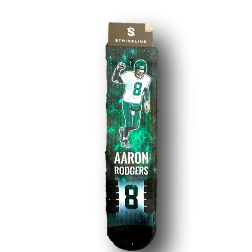 3/$20 Aaron Rodgers New York Jets NFL Football Funny Novelty Crew Socks - NWT